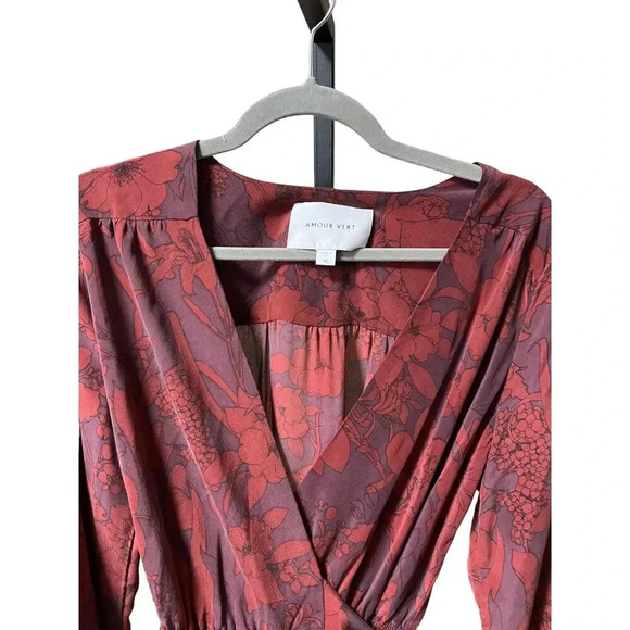 Amour Vert Elma Washable Silk Dress Size XS - Picture 3 of 5